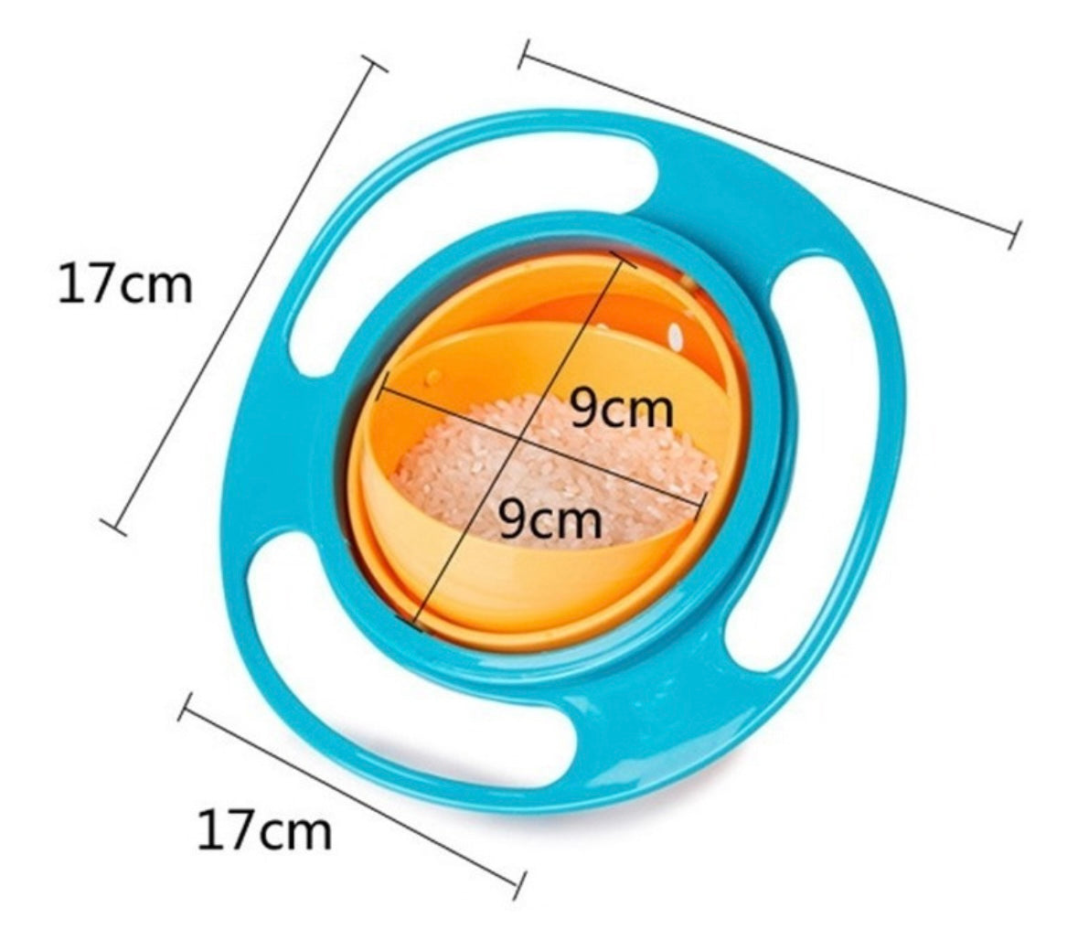 Plato Antivuelco Giratorio 360° Para Bebés y Niños - Bowl Antiderrame