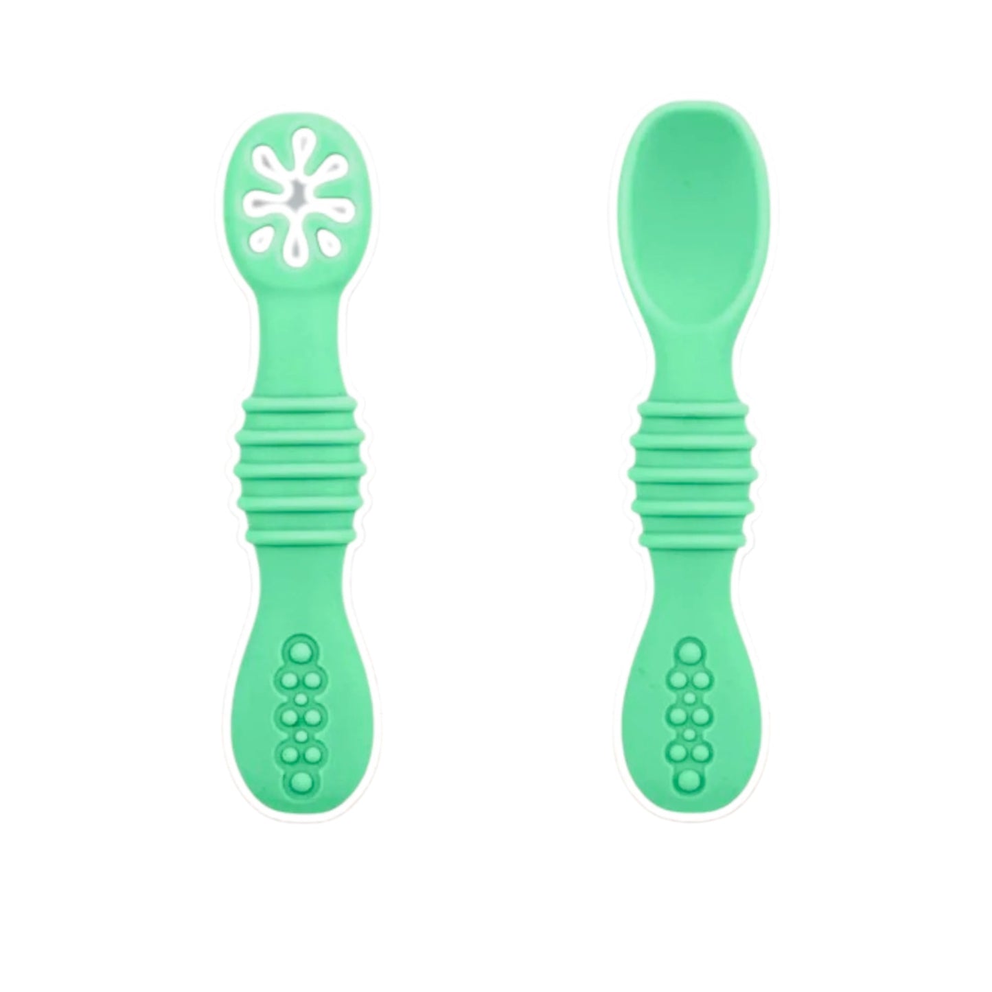 Cucharas de Aprendizaje de Silicona para Bebé