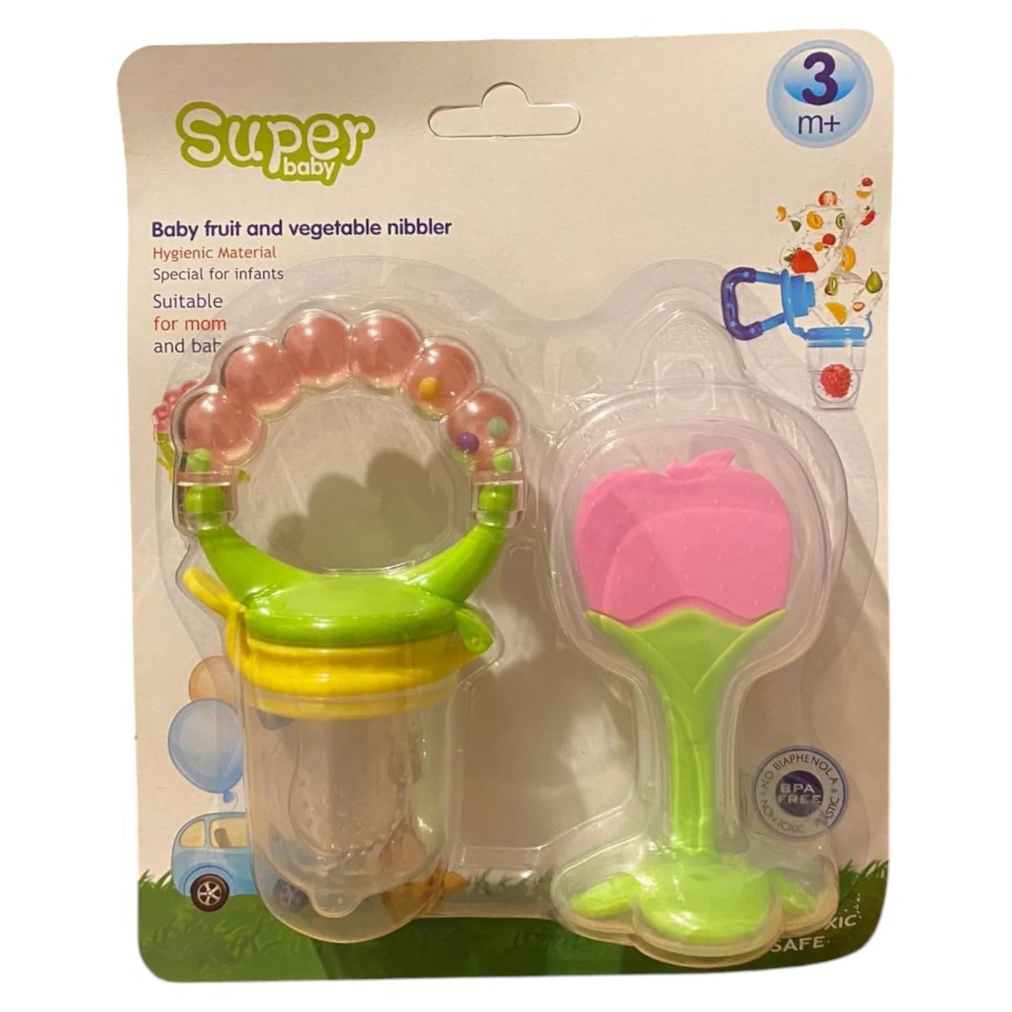 Chupete De Silicona Para Fruta+ Mordedor Rasca Encias