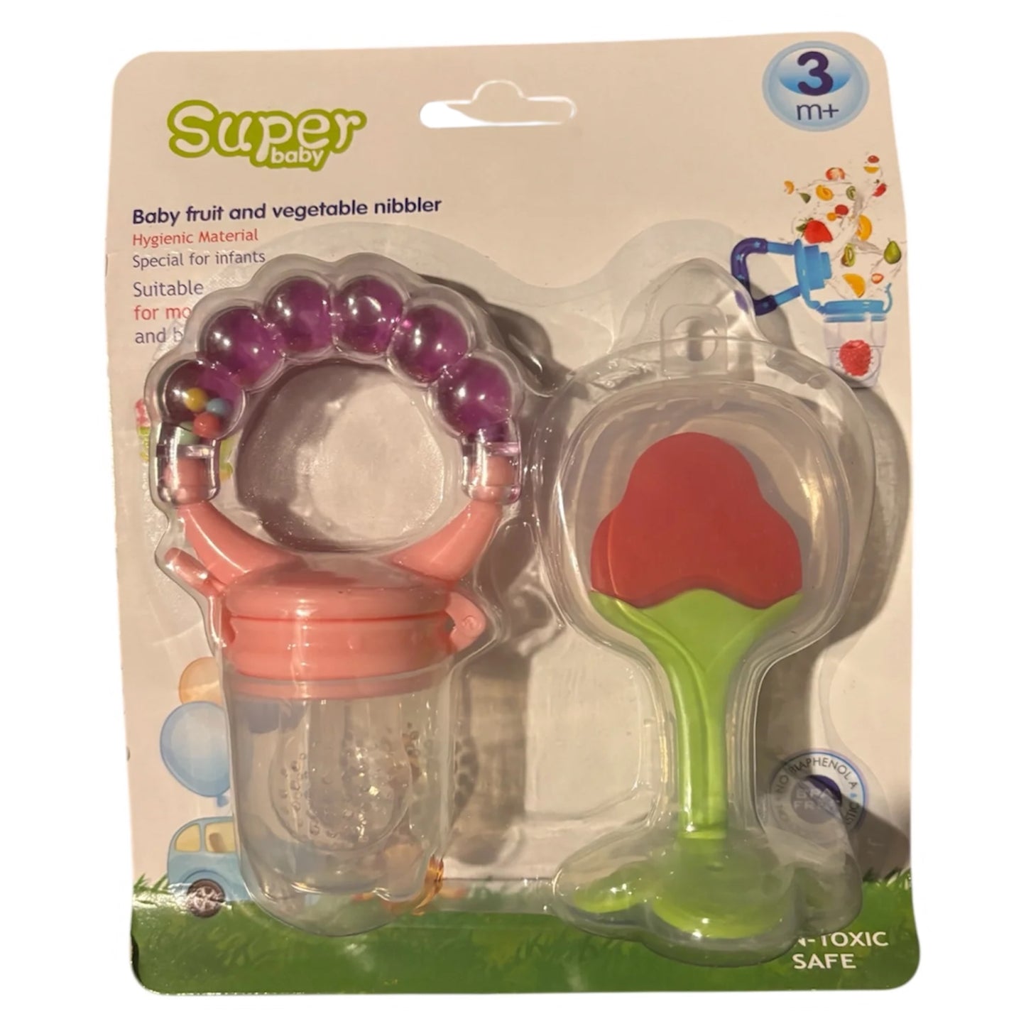 Chupete De Silicona Para Fruta+ Mordedor Rasca Encias