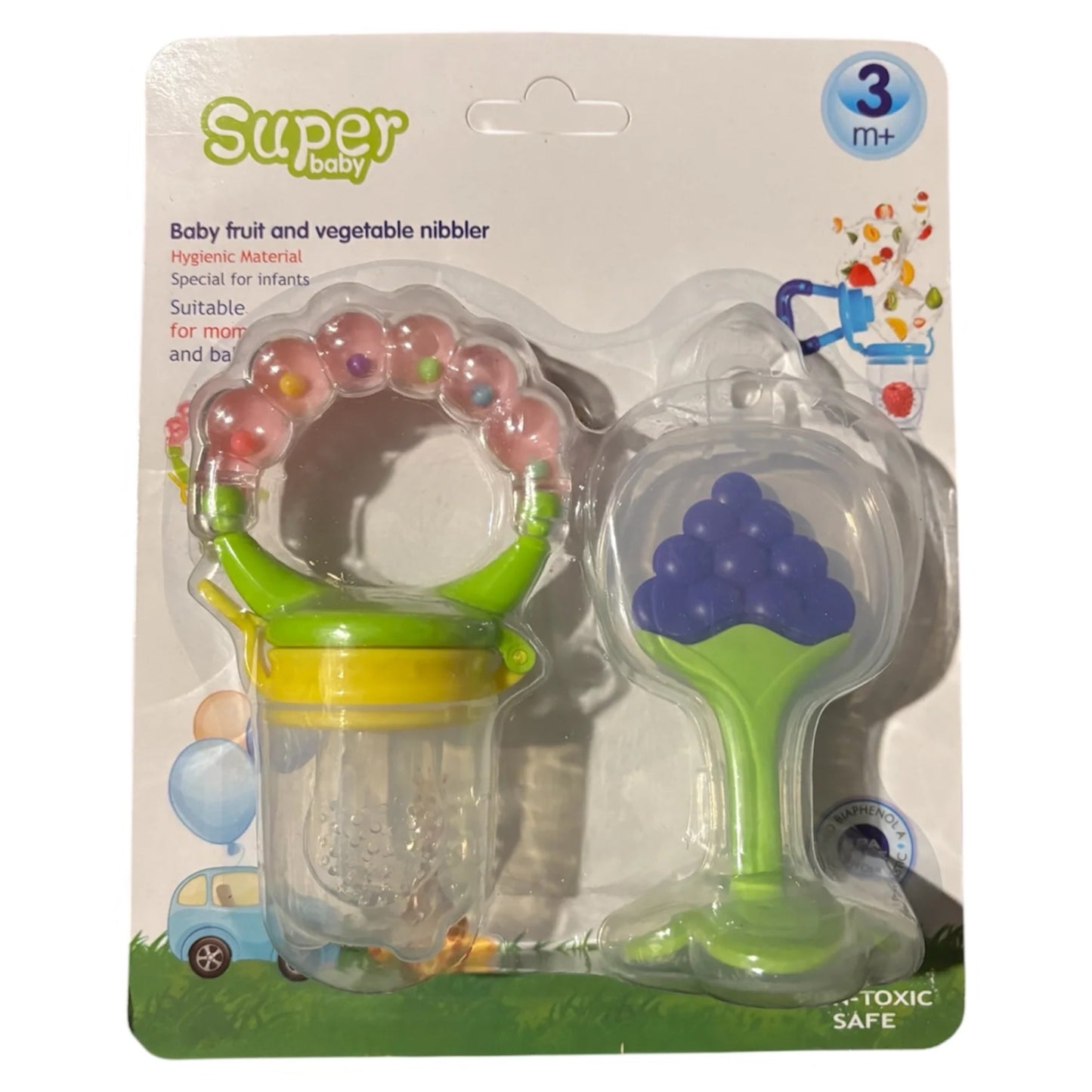 Chupete De Silicona Para Fruta+ Mordedor Rasca Encias