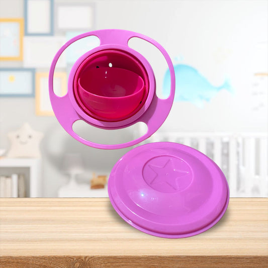 Plato Antivuelco Giratorio 360° Para Bebés y Niños - Bowl Antiderrame